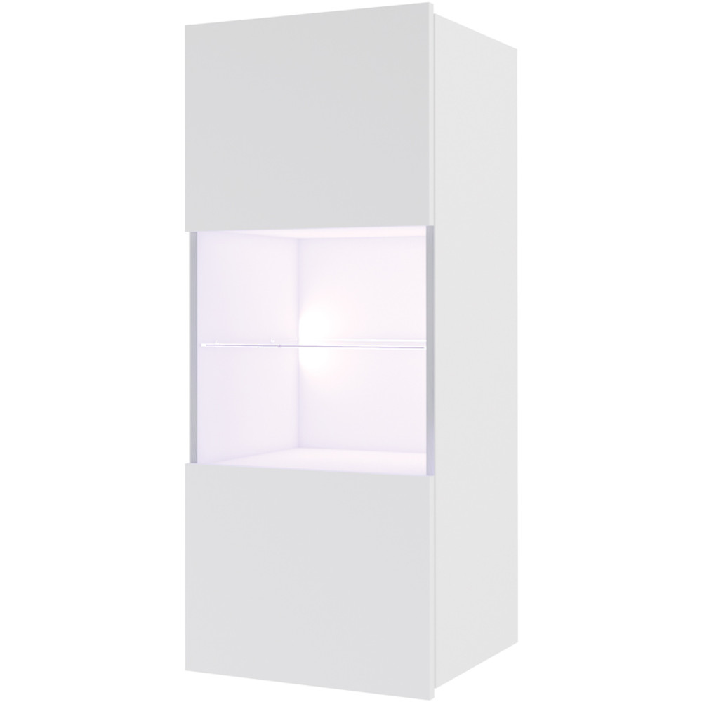 Wall display cabinet CALABRIA CL2 white / white gloss