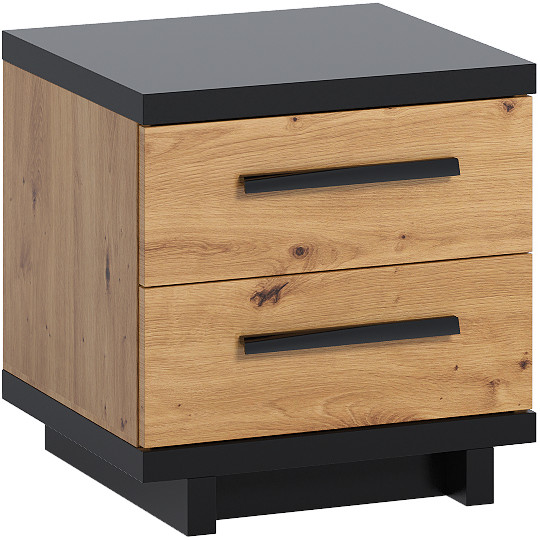 Bedside cabinet INES IN12 artisan oak / black