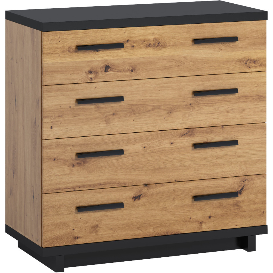 Storage cabinet INES IN04 artisan oak / black