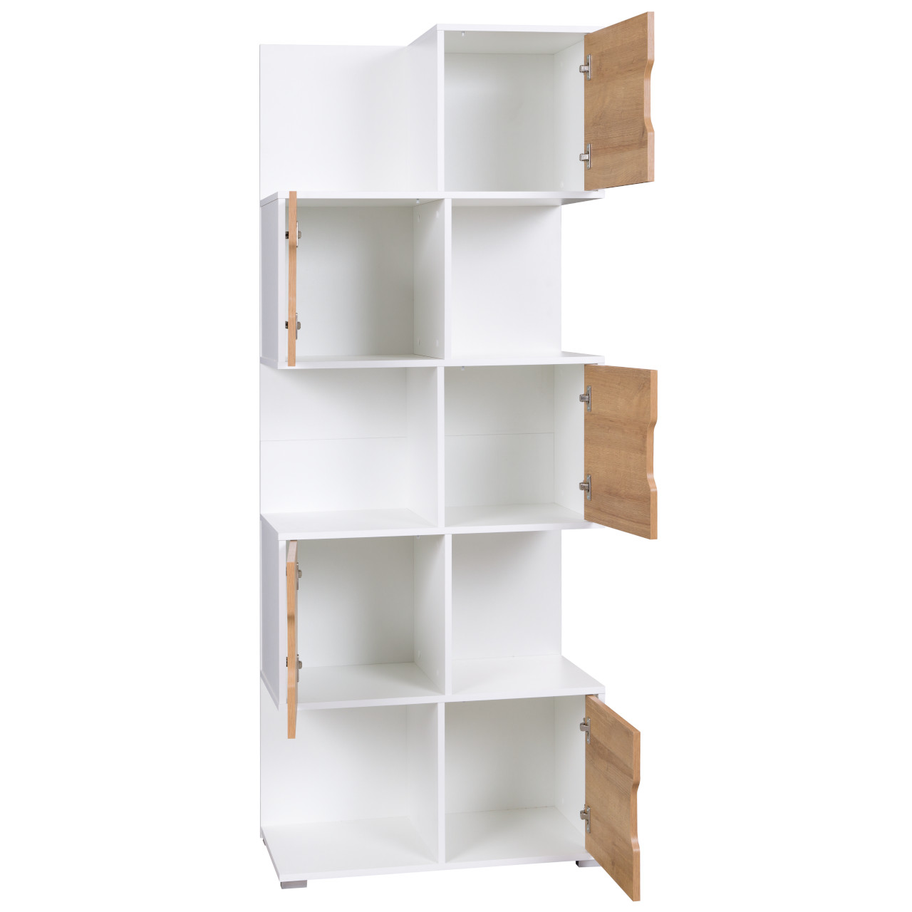Bookcase IWA IW09 white / golden oak