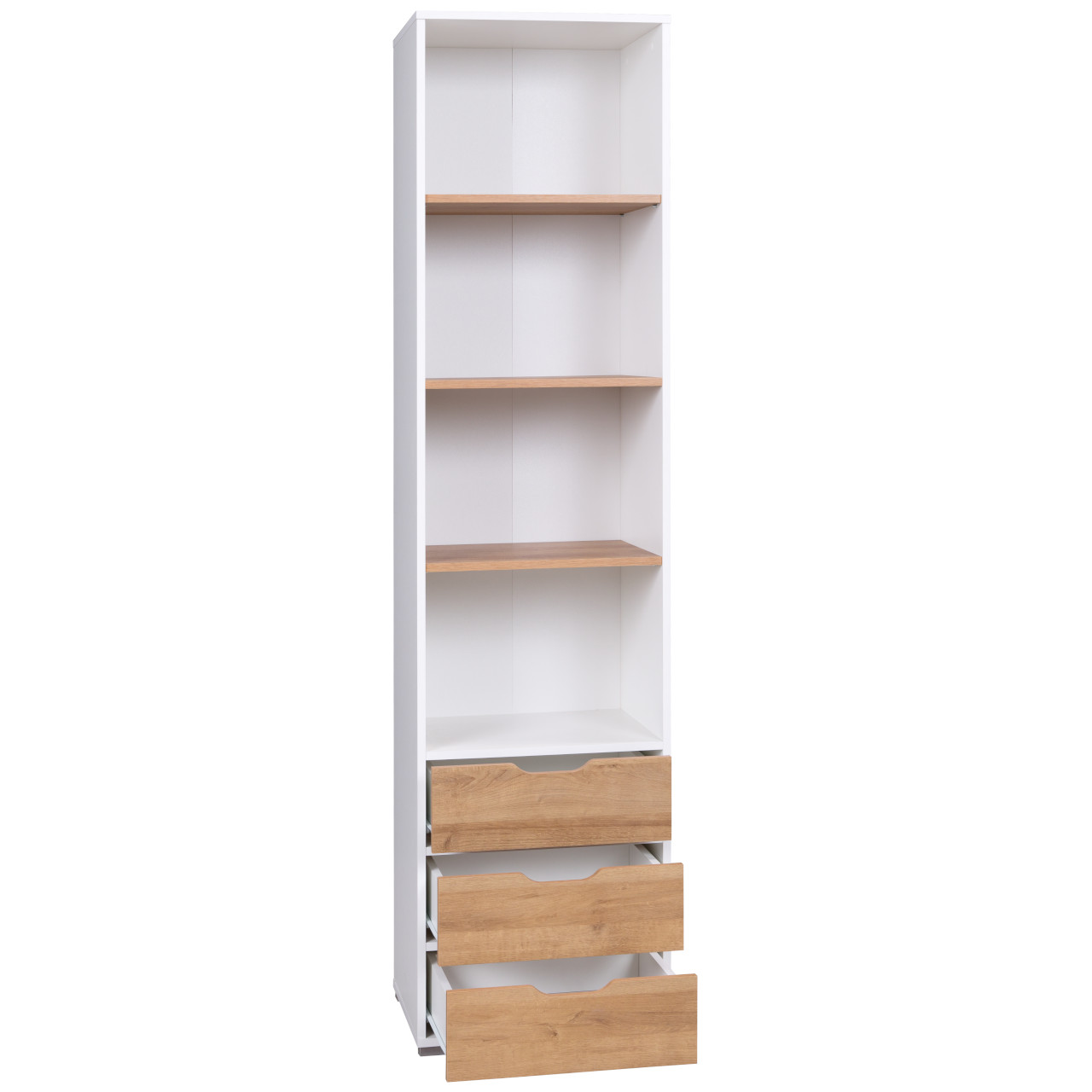 Bookcase IWA IW08 white / golden oak