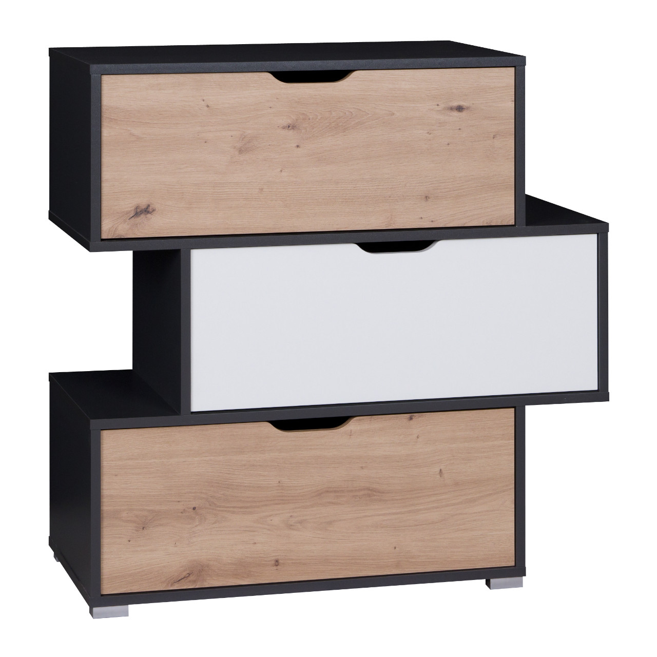 Storage Cabinet IWA IW03 graphite / white + artisan oak