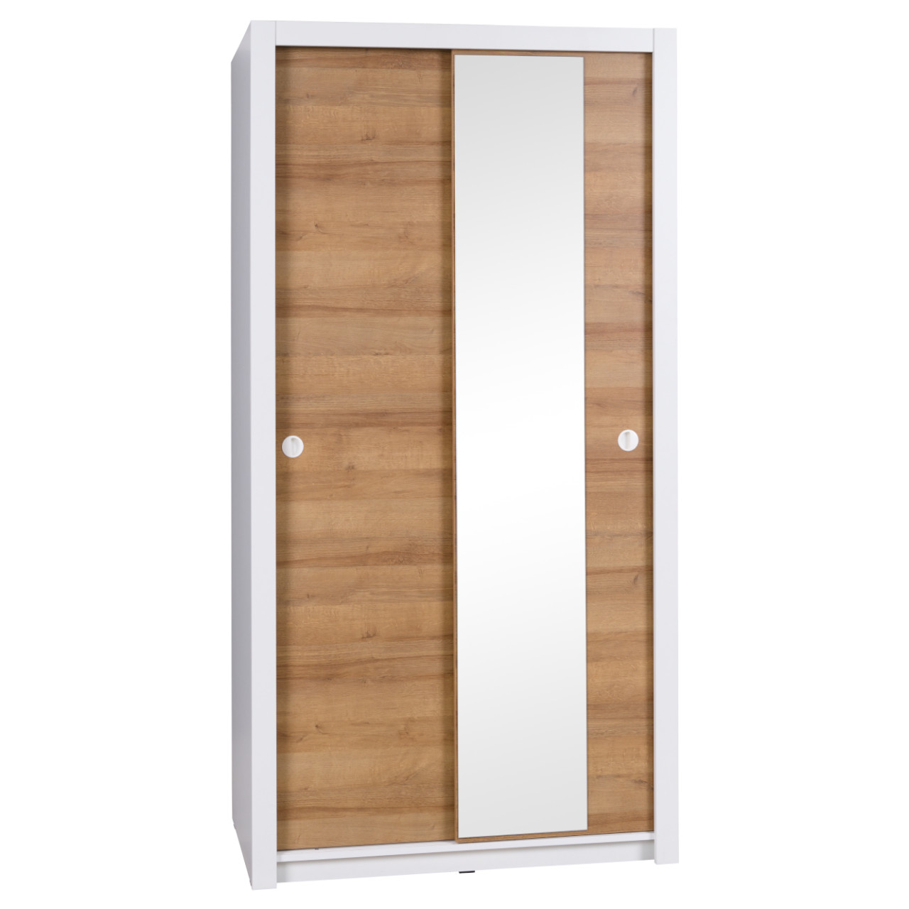 Wardrobe with Sliding Doors IWA IW13 white / golden oak