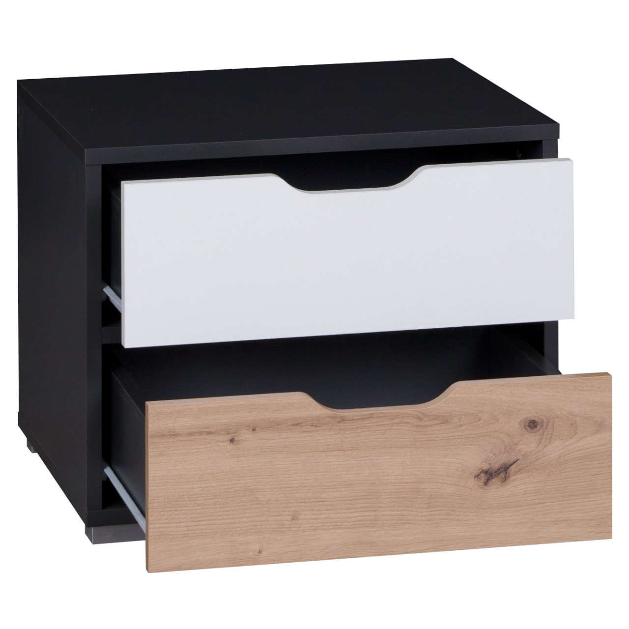 Bedside Cabinet IWA IW11 graphite / white + artisan oak