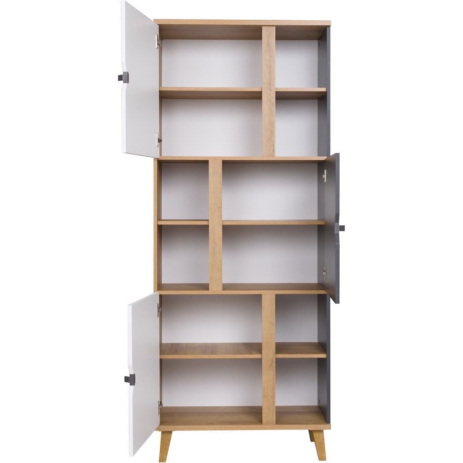 Bookcase MEMONE ME04 golden oak / white / graphite