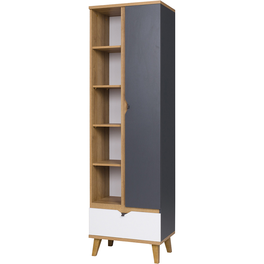 Bookcase MEMONE ME06 golden oak / white / graphite
