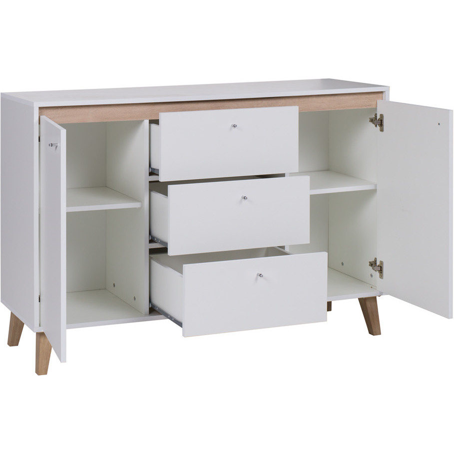Storage cabinet OVIEDO BJ04 white / san remo