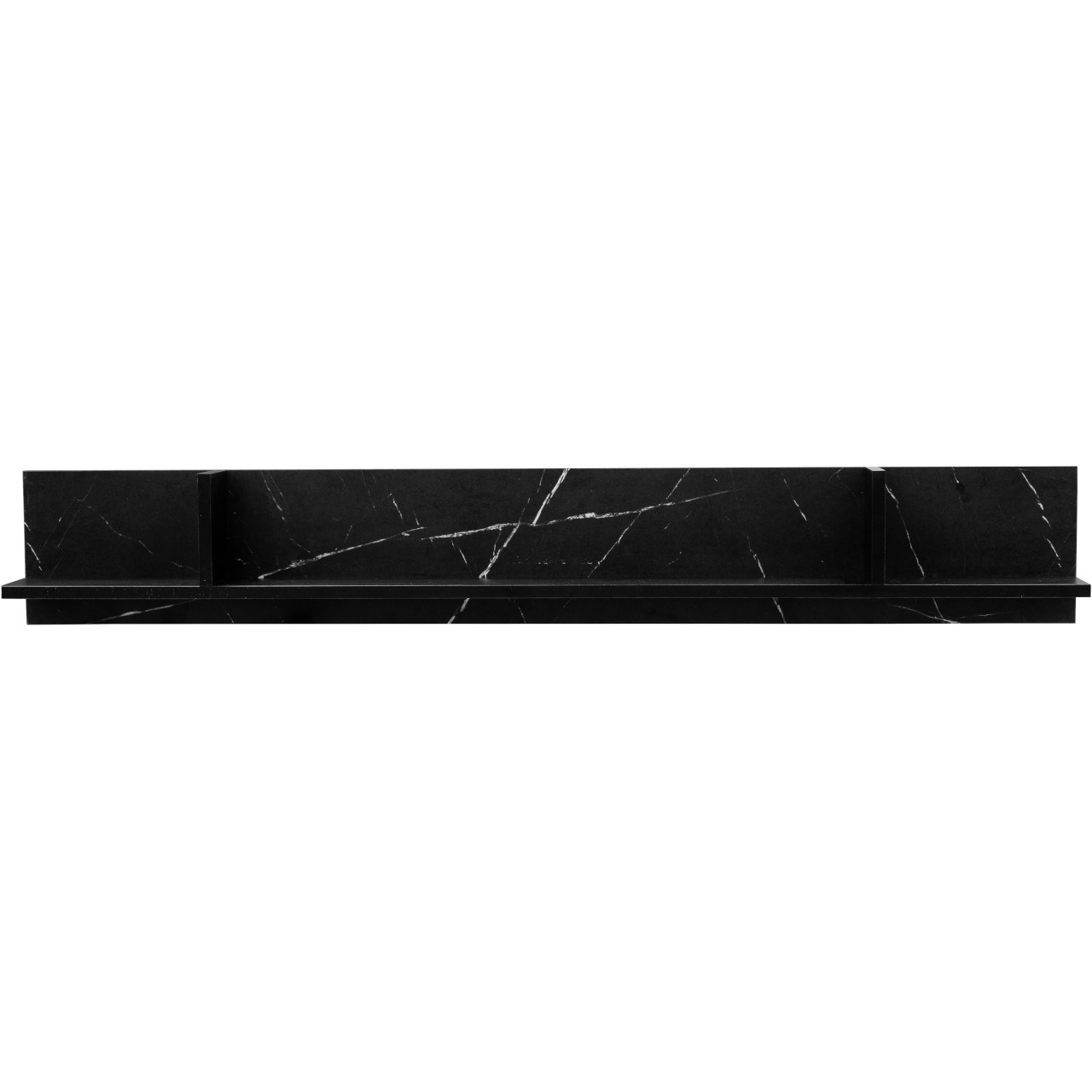Wall shelf VEROLI VR02 black / black marble