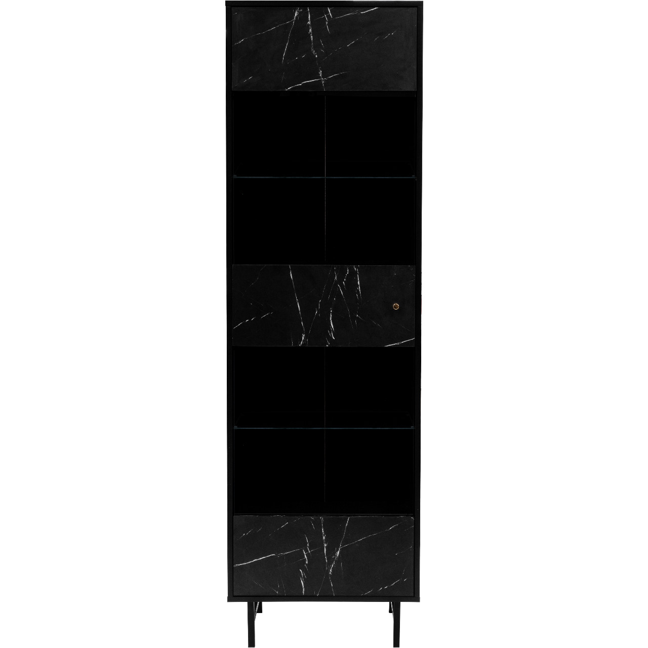 Display cabinet VEROLI VR04 black / black marble