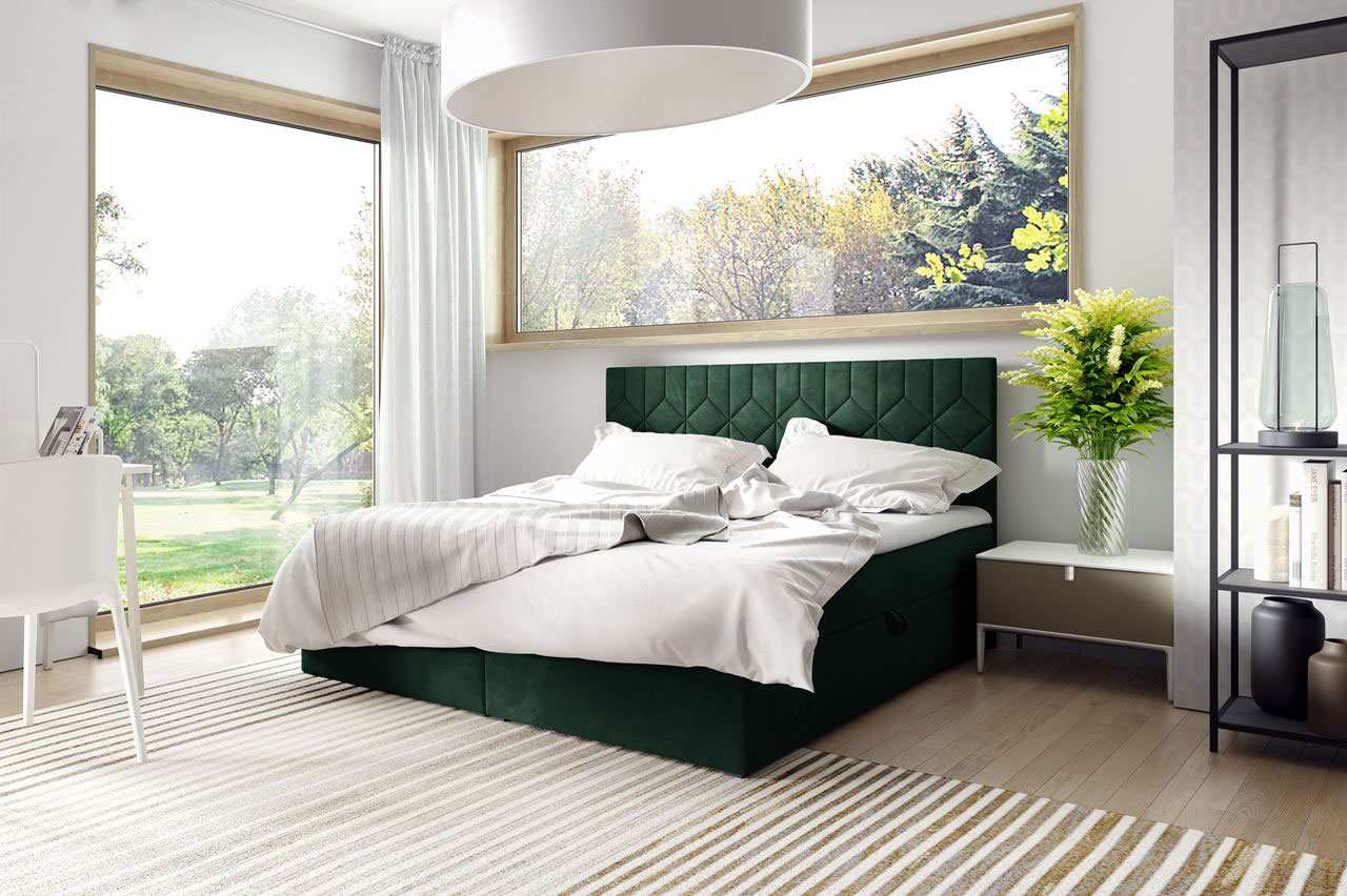 Upholstered bed FIORE 180x200 fresh 13