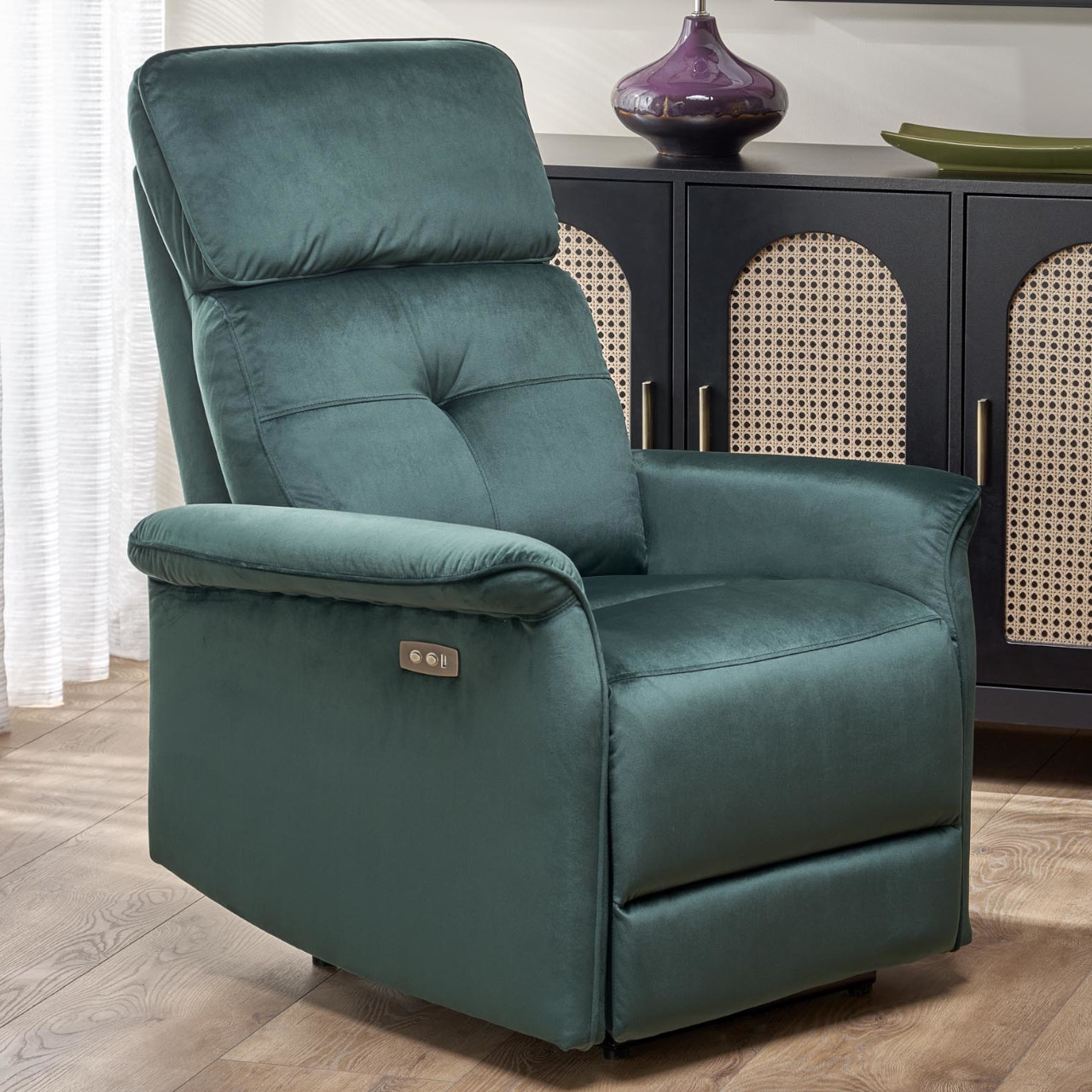 Recliner armchair SAFIR dark green