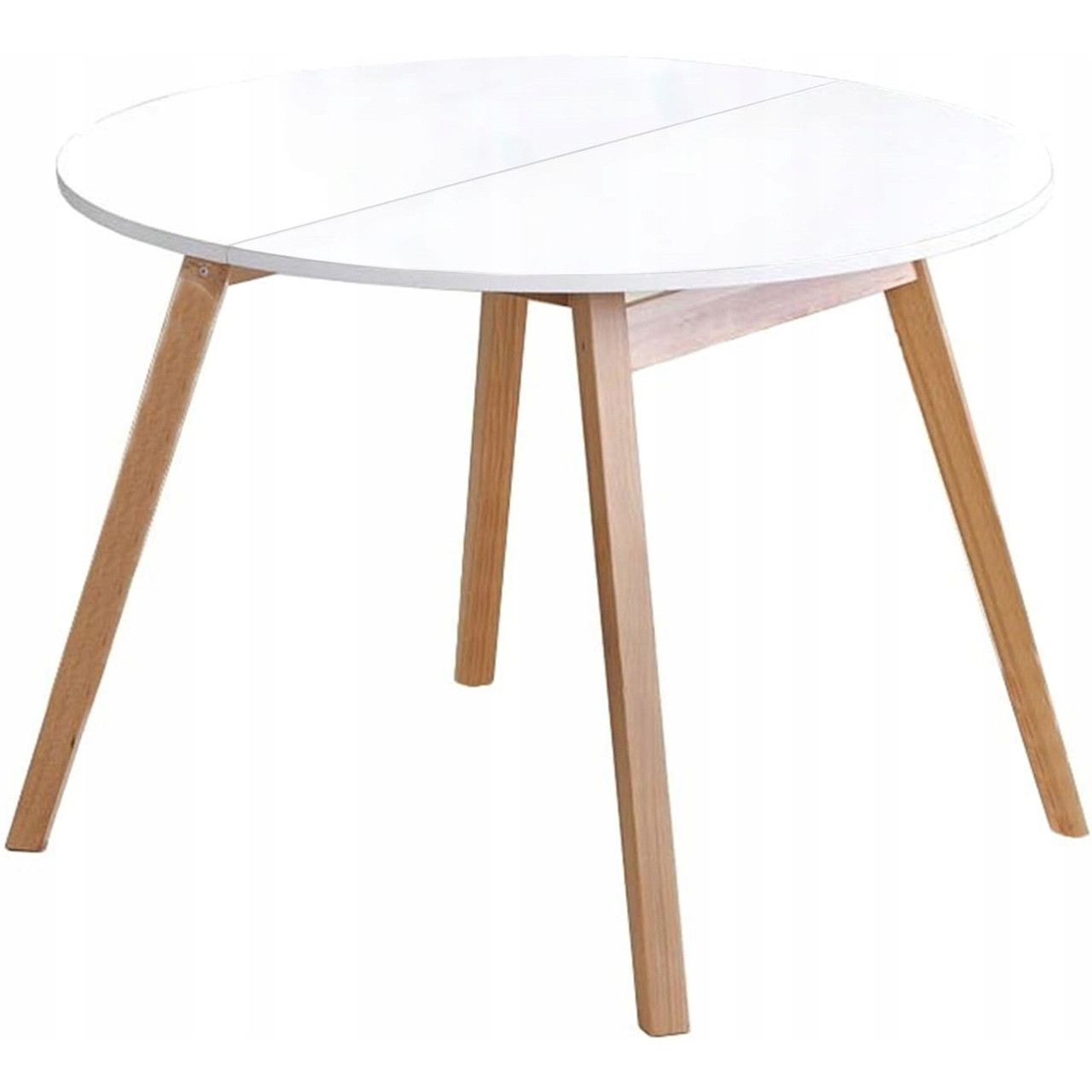 Extendable table RUBEN white / honey oak