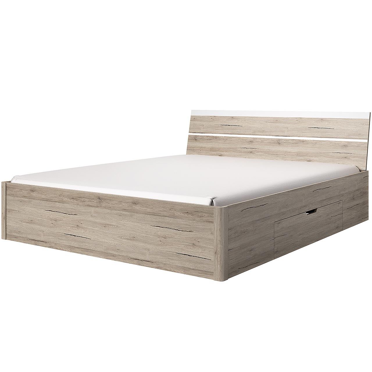 Bed with drawers 180x200 BETA BE52 san remo light / white