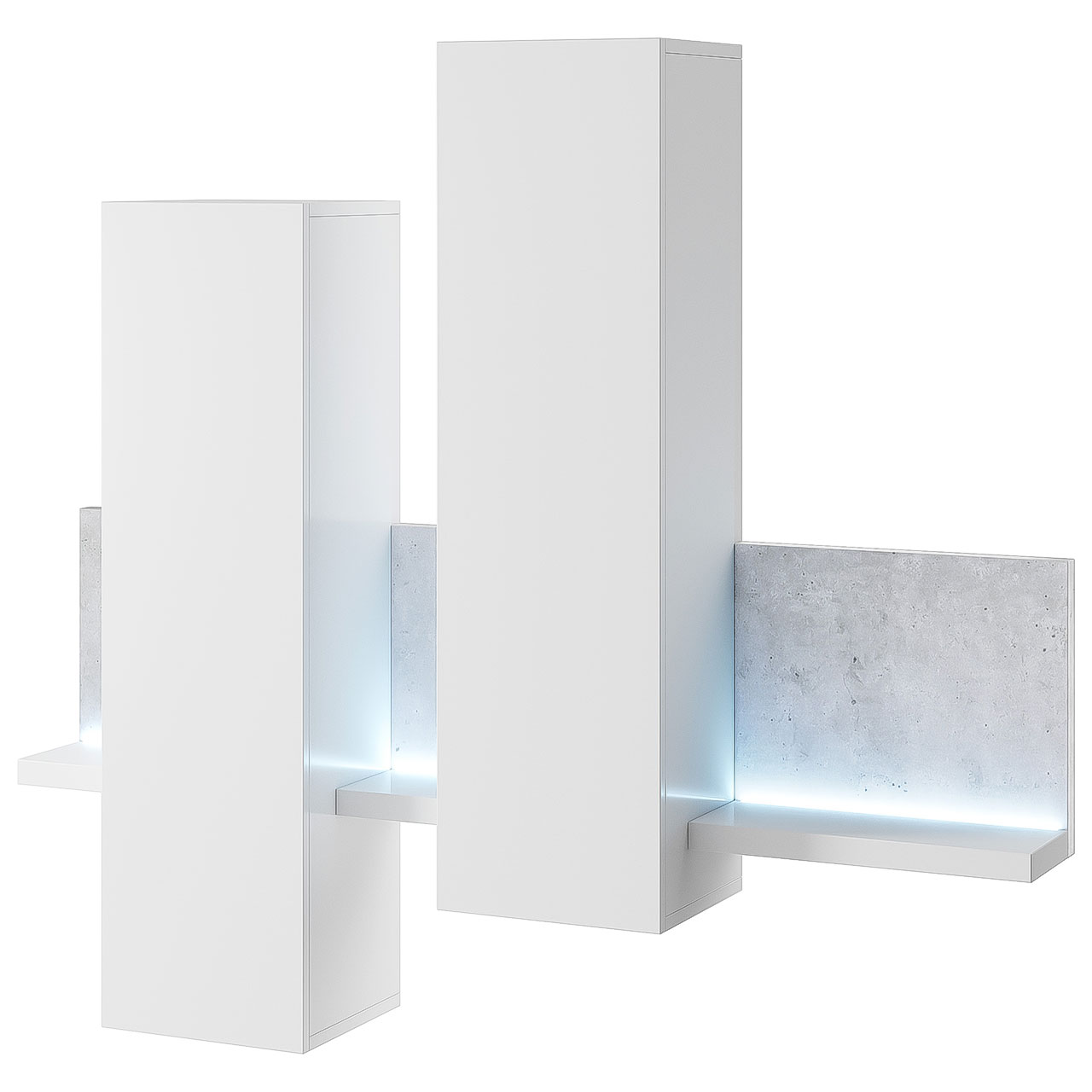 Wall display cabinet BOTA BT04 white / colorado concrete