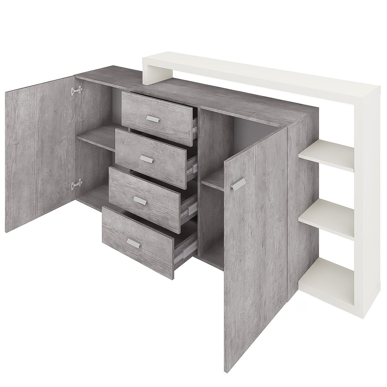Storage cabinet BOTA BT27 anthracite / ribbec oak
