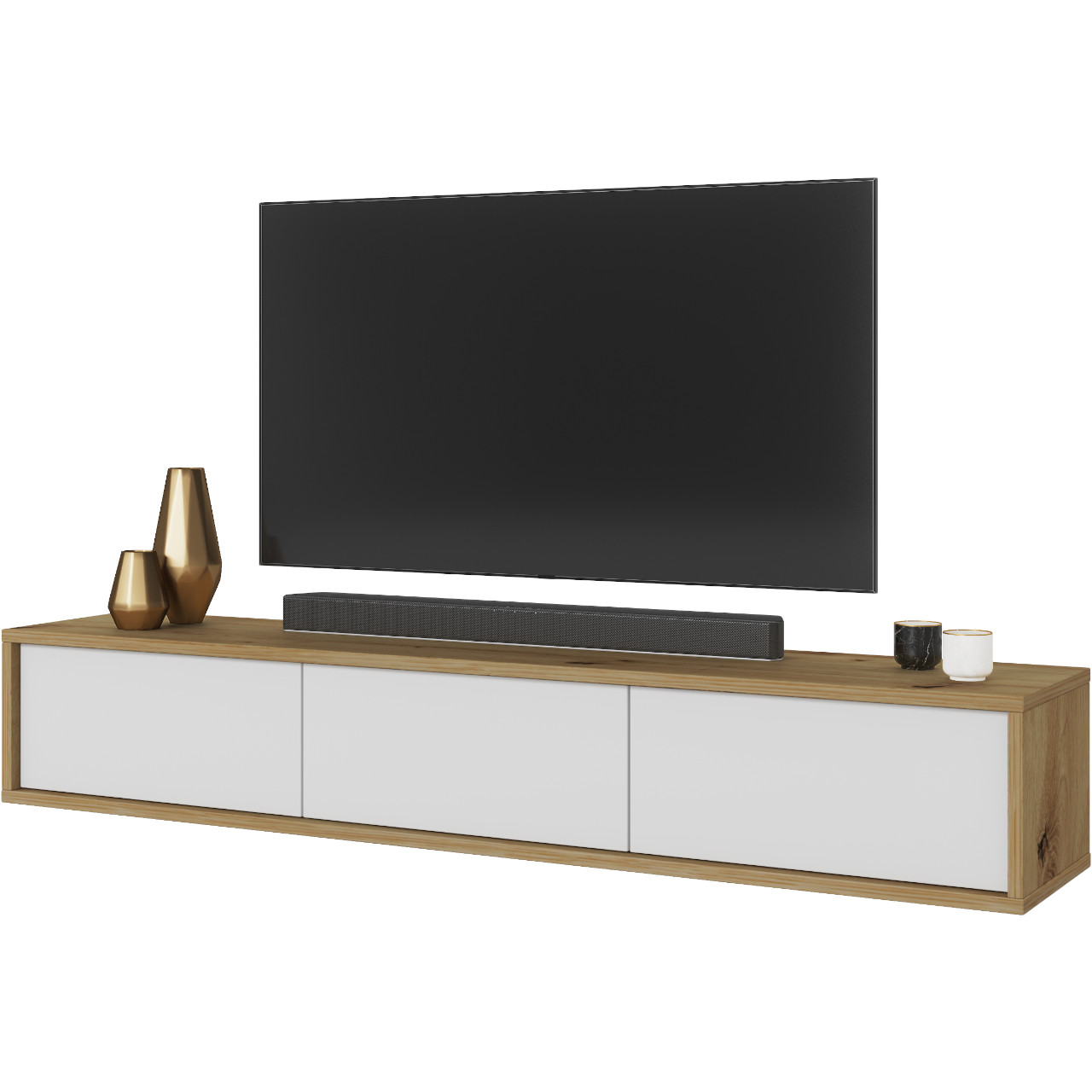 TV cabinet RIDAF 38 artisan oak / white