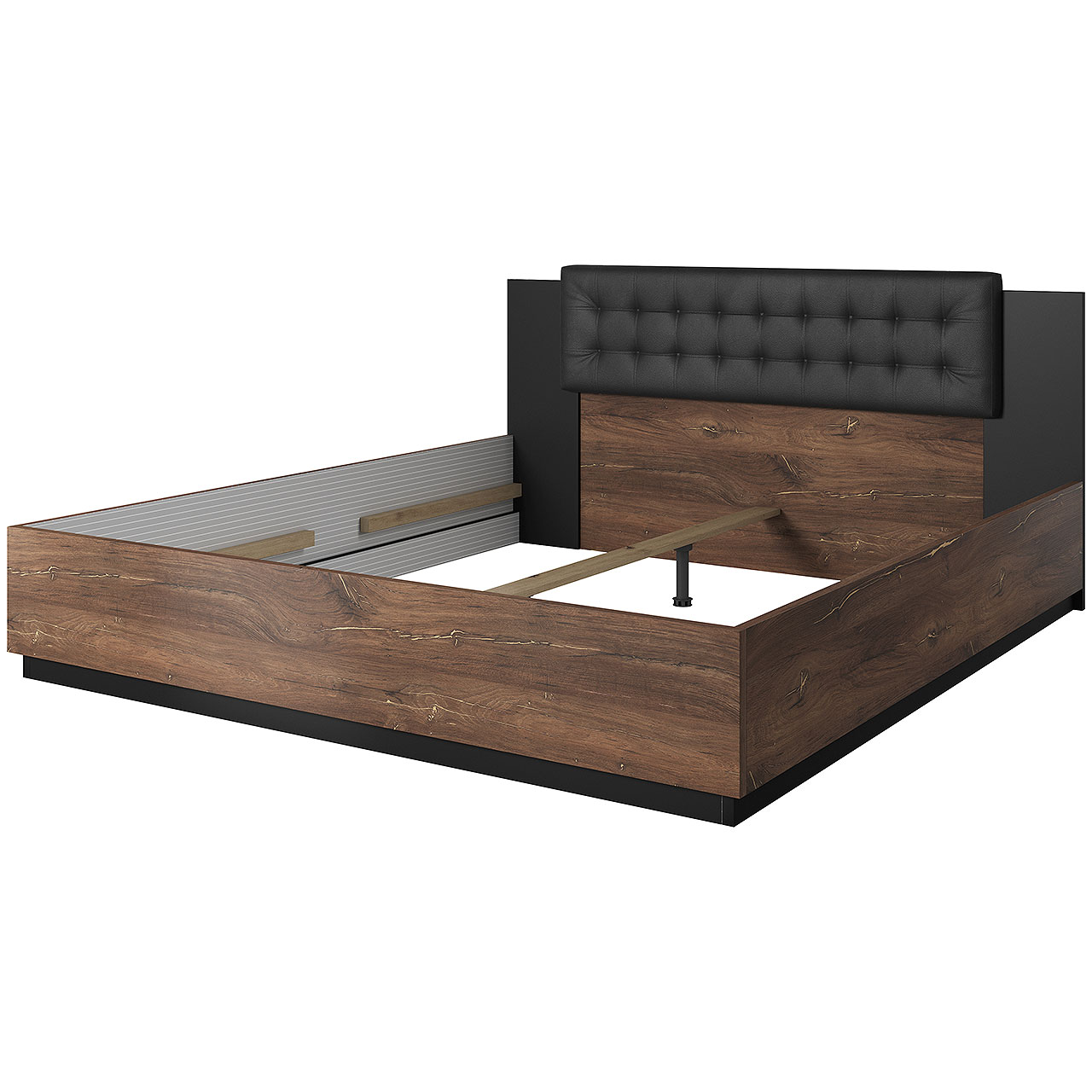 Bed 140x200 SIGMA SG30 oak flagstaf copper / black