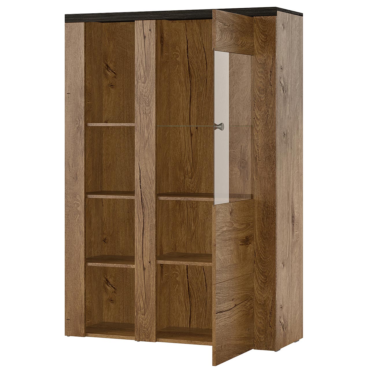 Display cabinet LARONA LO44 satin nussbaum / touchwood