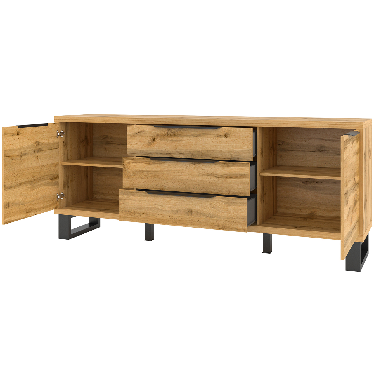 Storage cabinet HALLE HL25 wotan oak