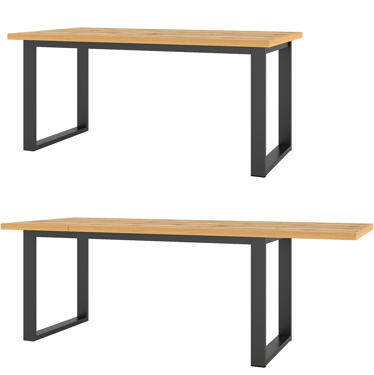 Extendable dining table HALLE HL92 wotan oak