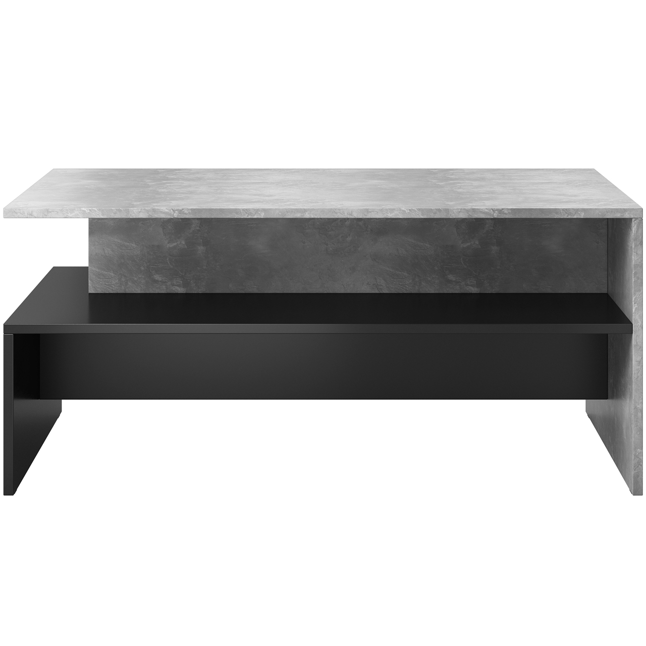 Coffee table BAROS 99 light concrete / black