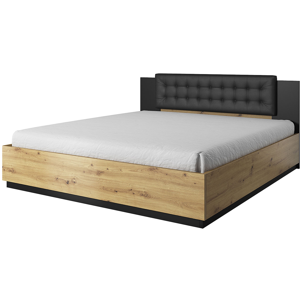 Bed 140x200 SIGMA SG30 artisan oak / black