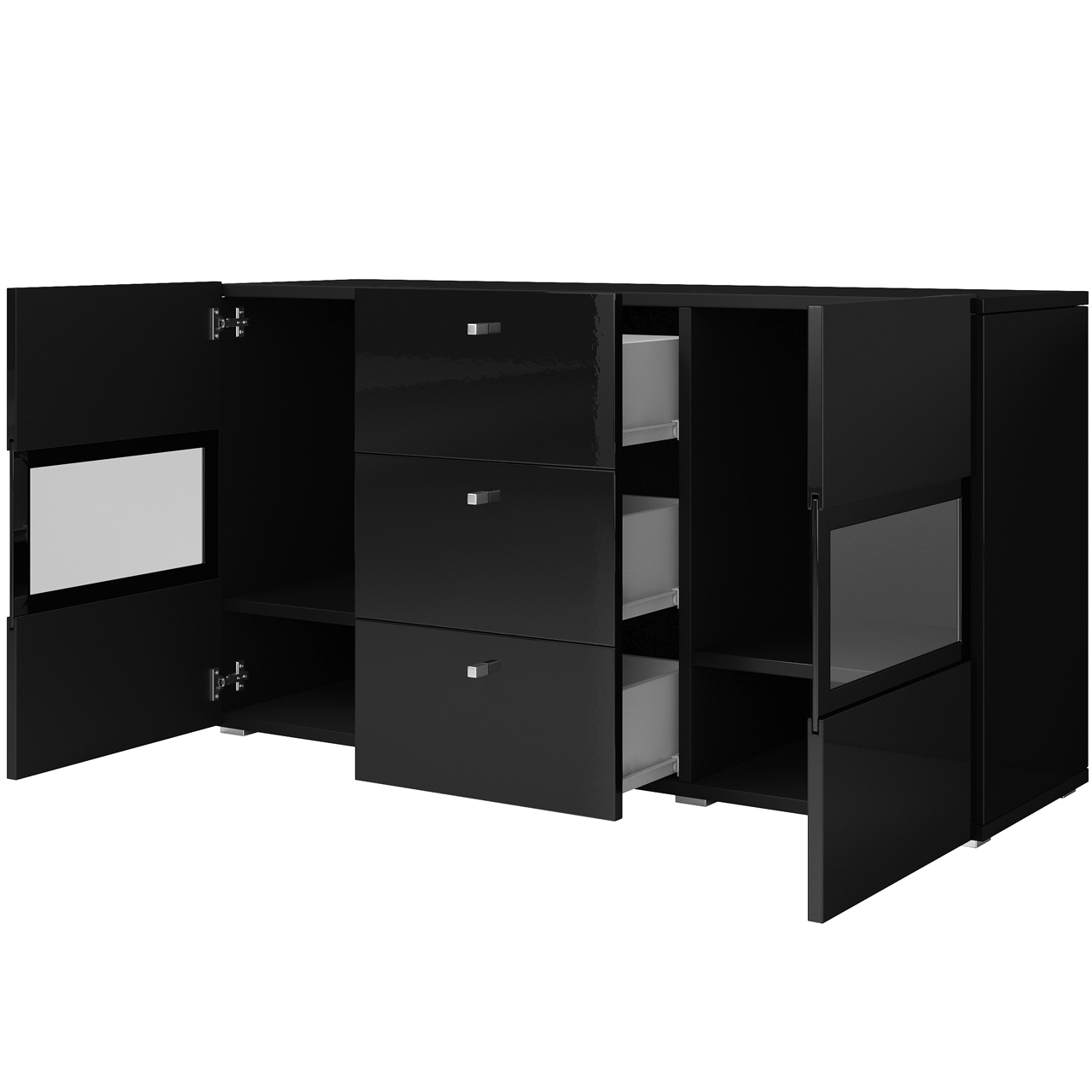 Storage cabinet BAROS 26 black gloss