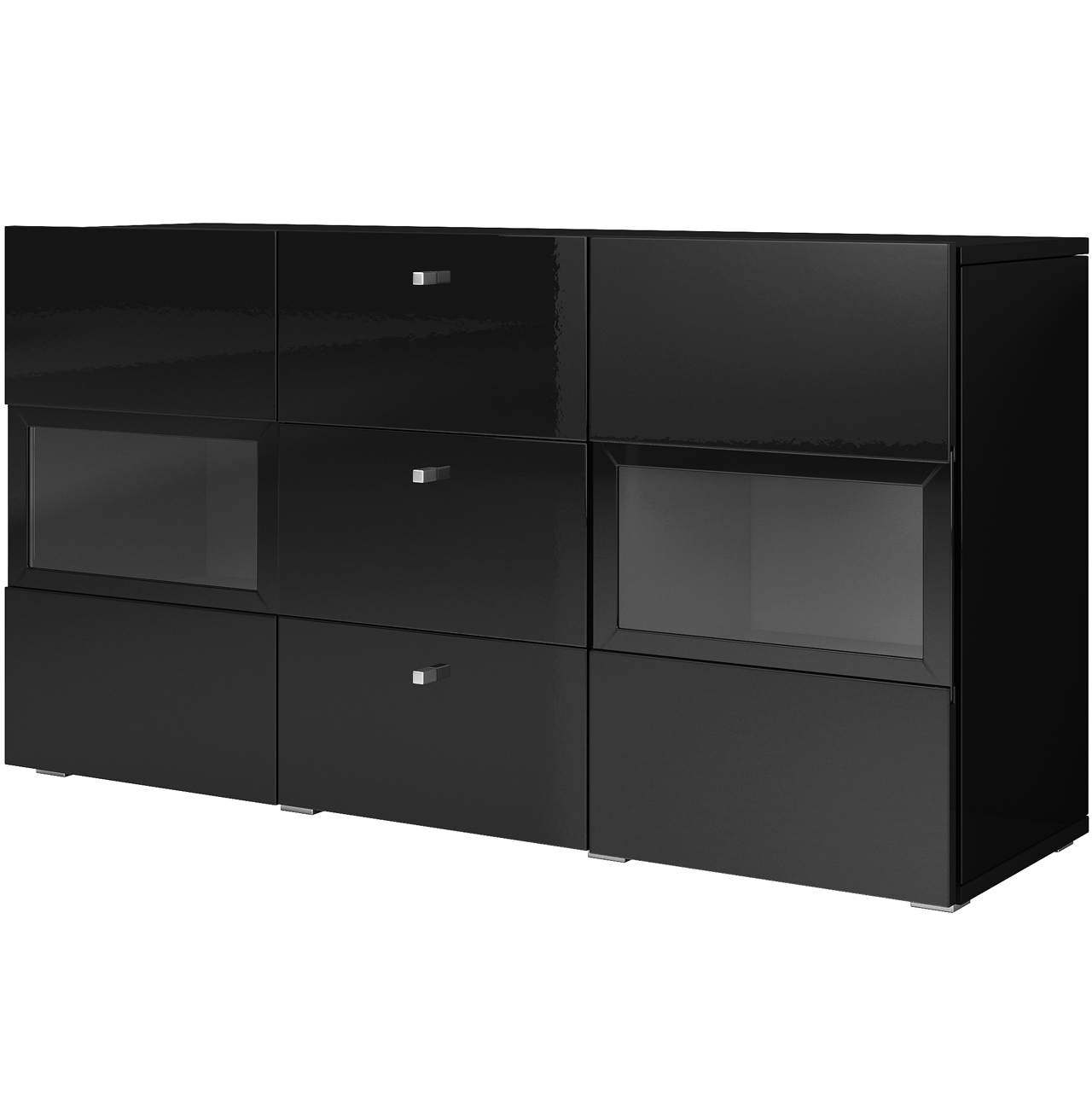 Storage cabinet BAROS 26 black gloss