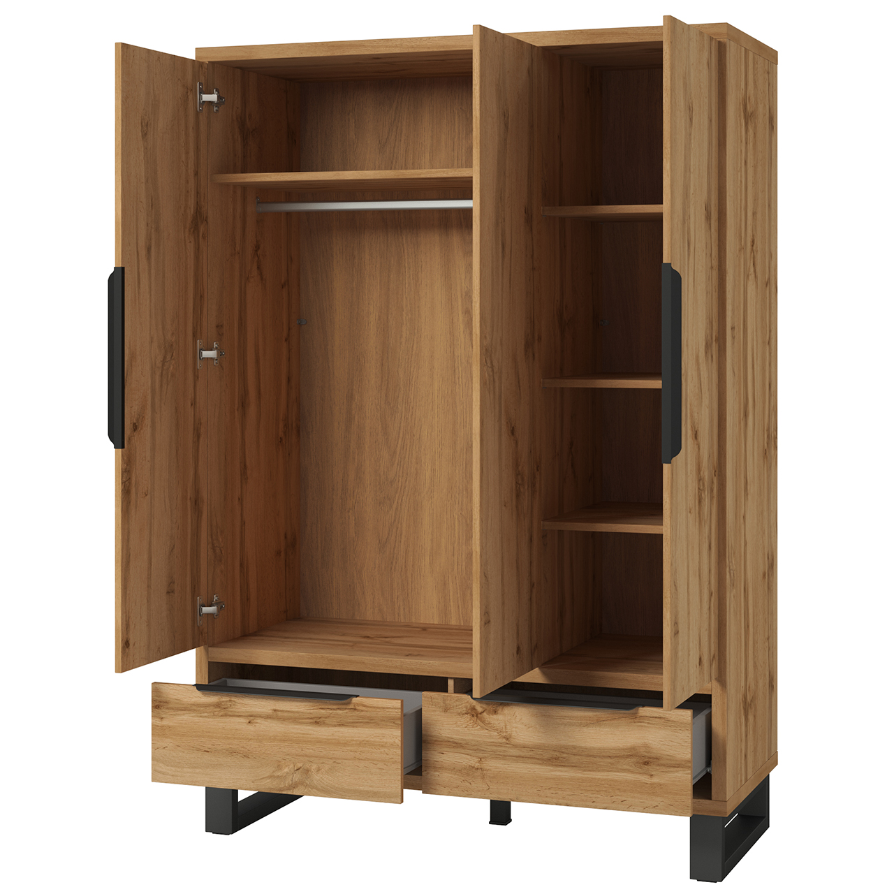 Wardrobe with drawers HELEN HL19 wotan oak