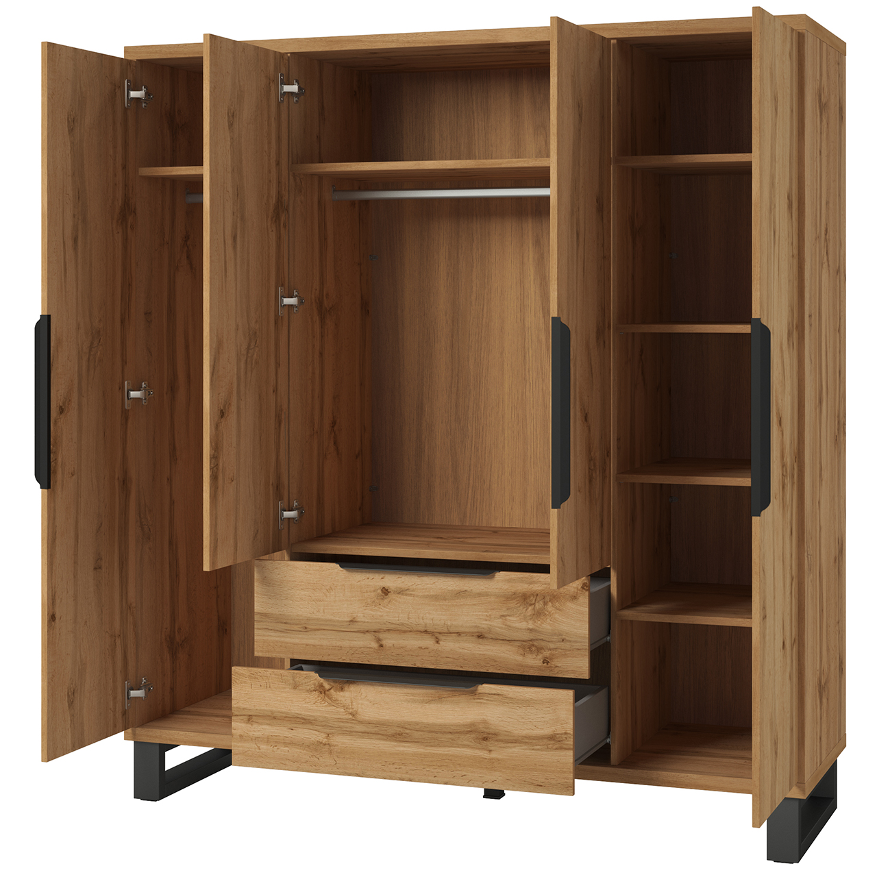 Wardrobe with drawers HELEN HL20 wotan oak