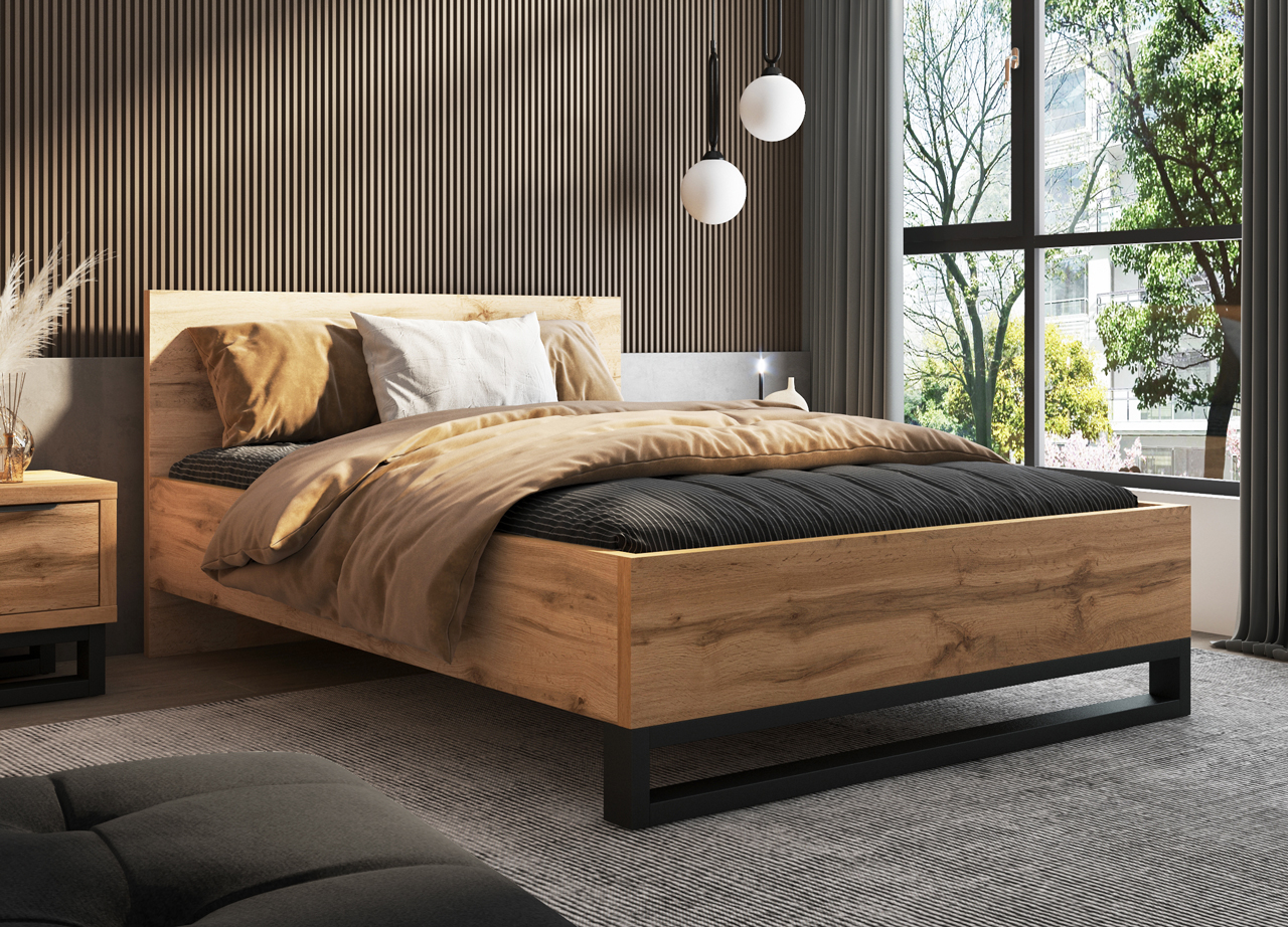 Bed 140x200 HELEN HL30 wotan oak