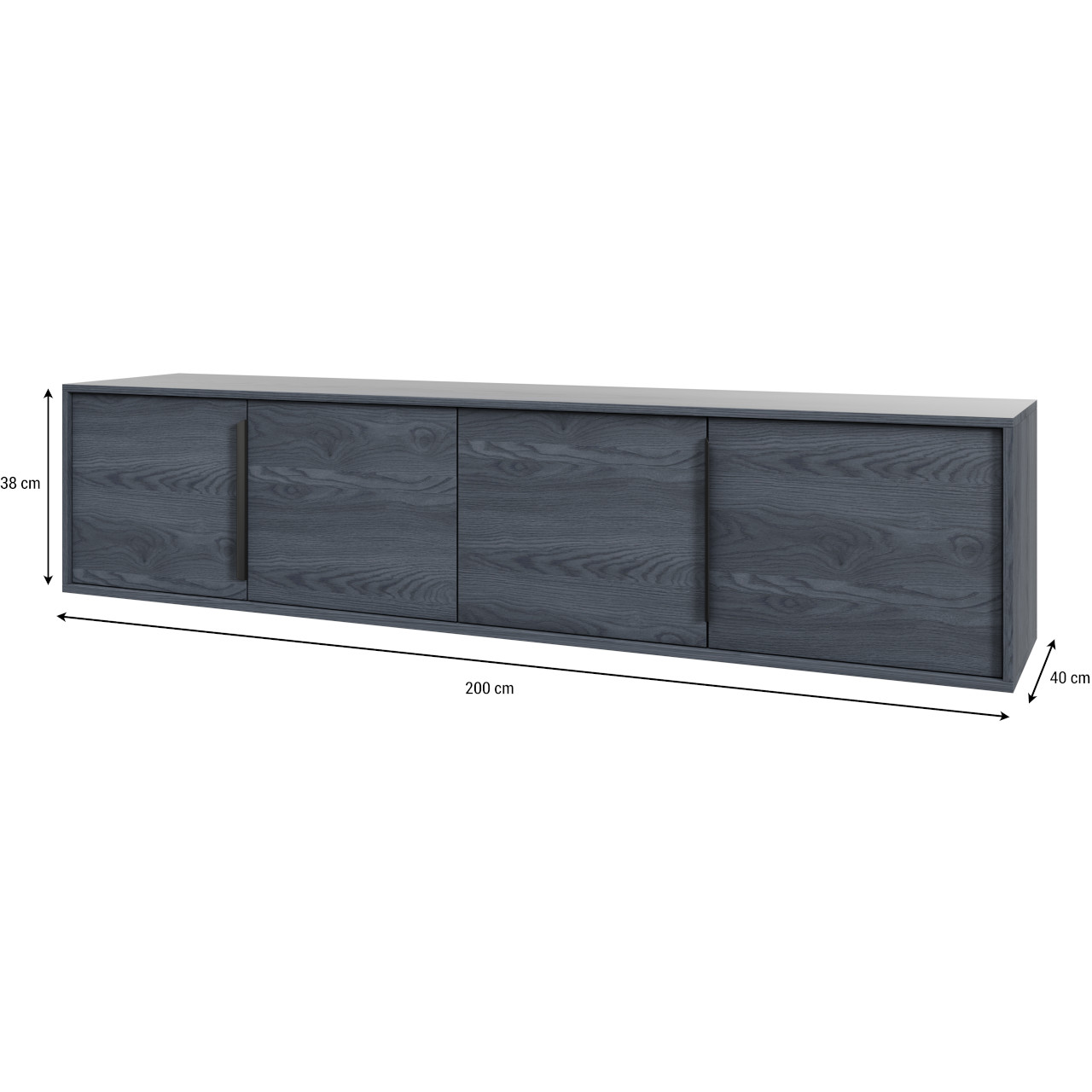 TV wall cabinet ETNI 40 carbon oak
