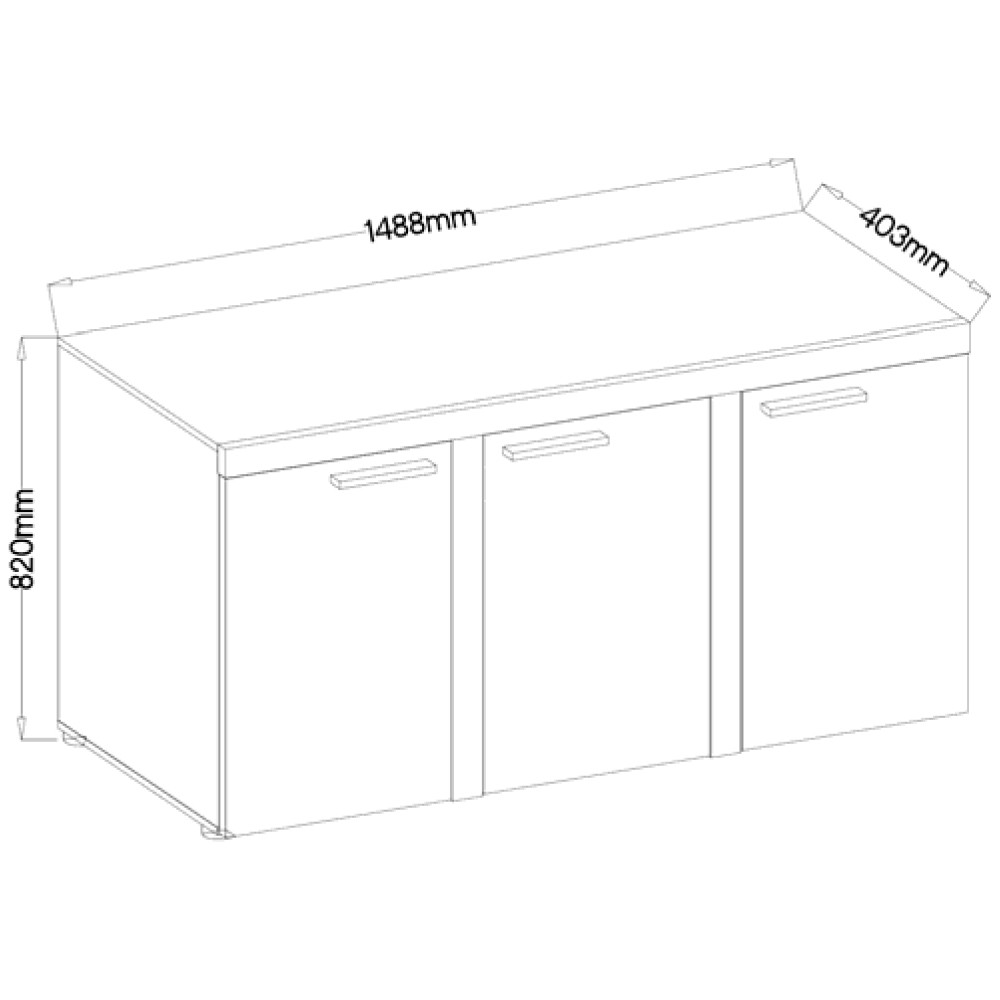 Storage cabinet RUMBA / RODOS 3D white / light concrete