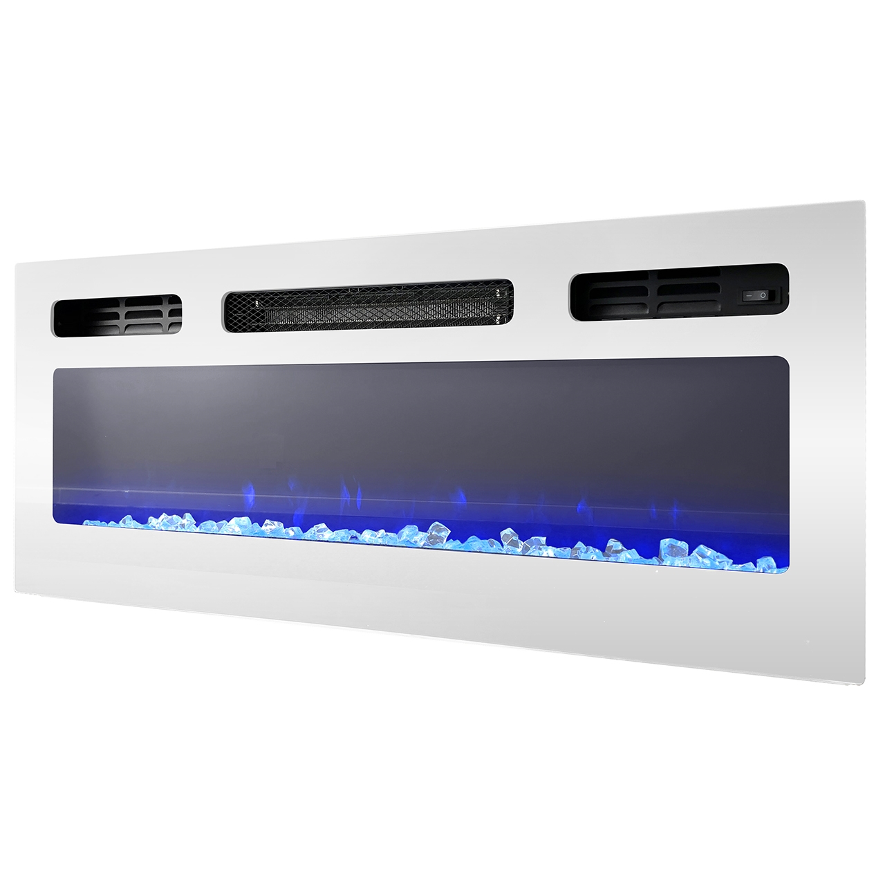 Electric fireplace white
