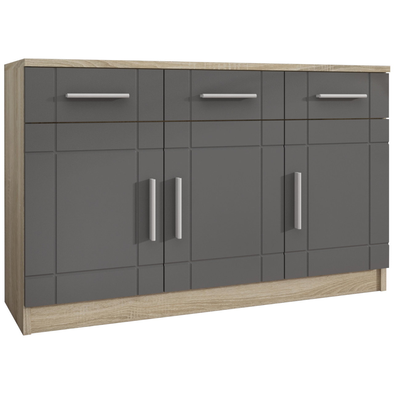 Storage cabinet PARIS 3D oak sonoma / graphite