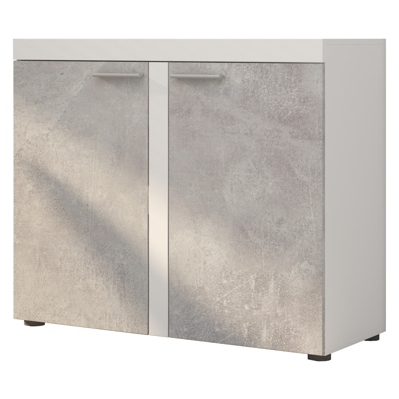 Storage cabinet RUMBA / RODOS 2D white / light concrete