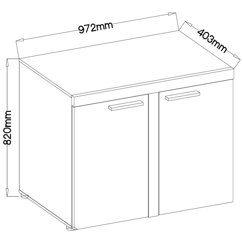 Storage cabinet RUMBA / RODOS 2D white