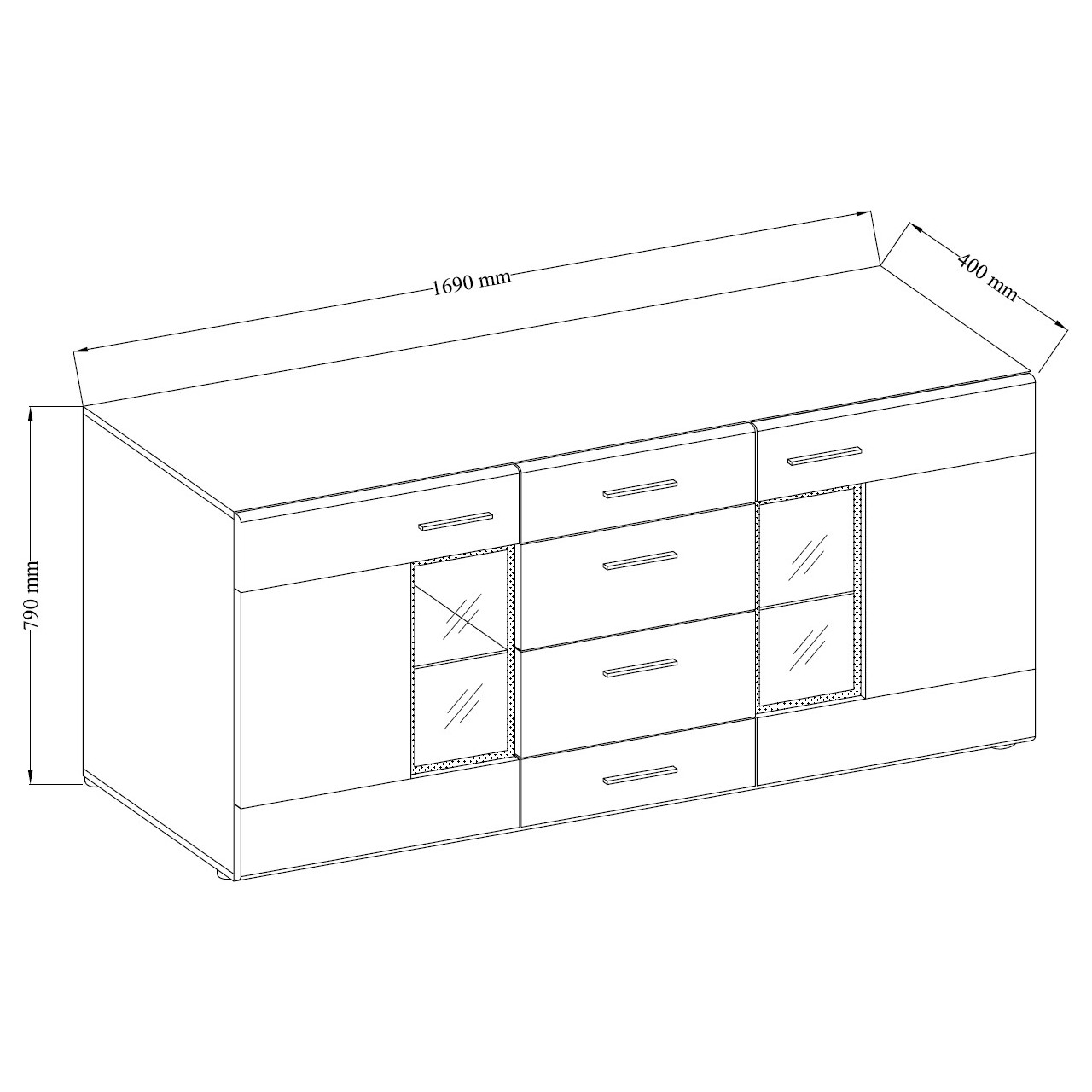Storage cabinet TANGO LUMIA white / sonoma oak