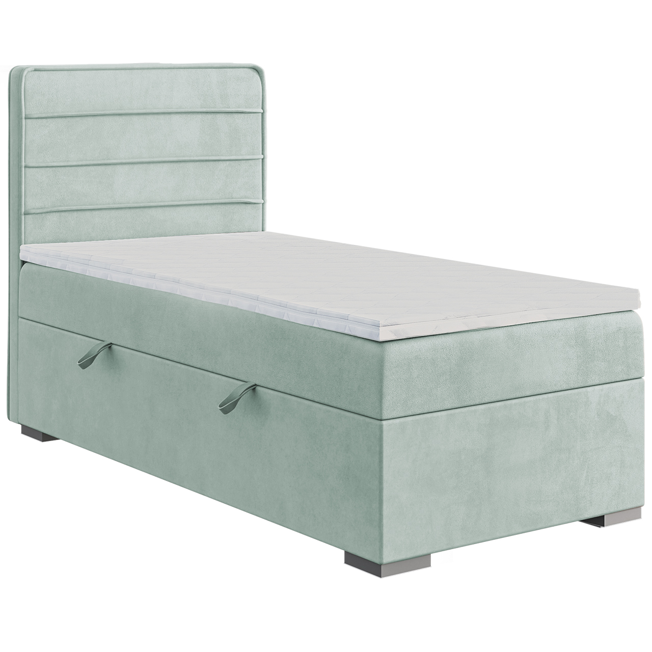 Upholstered bed BEROTTI 80x200 right magic velvet 2227