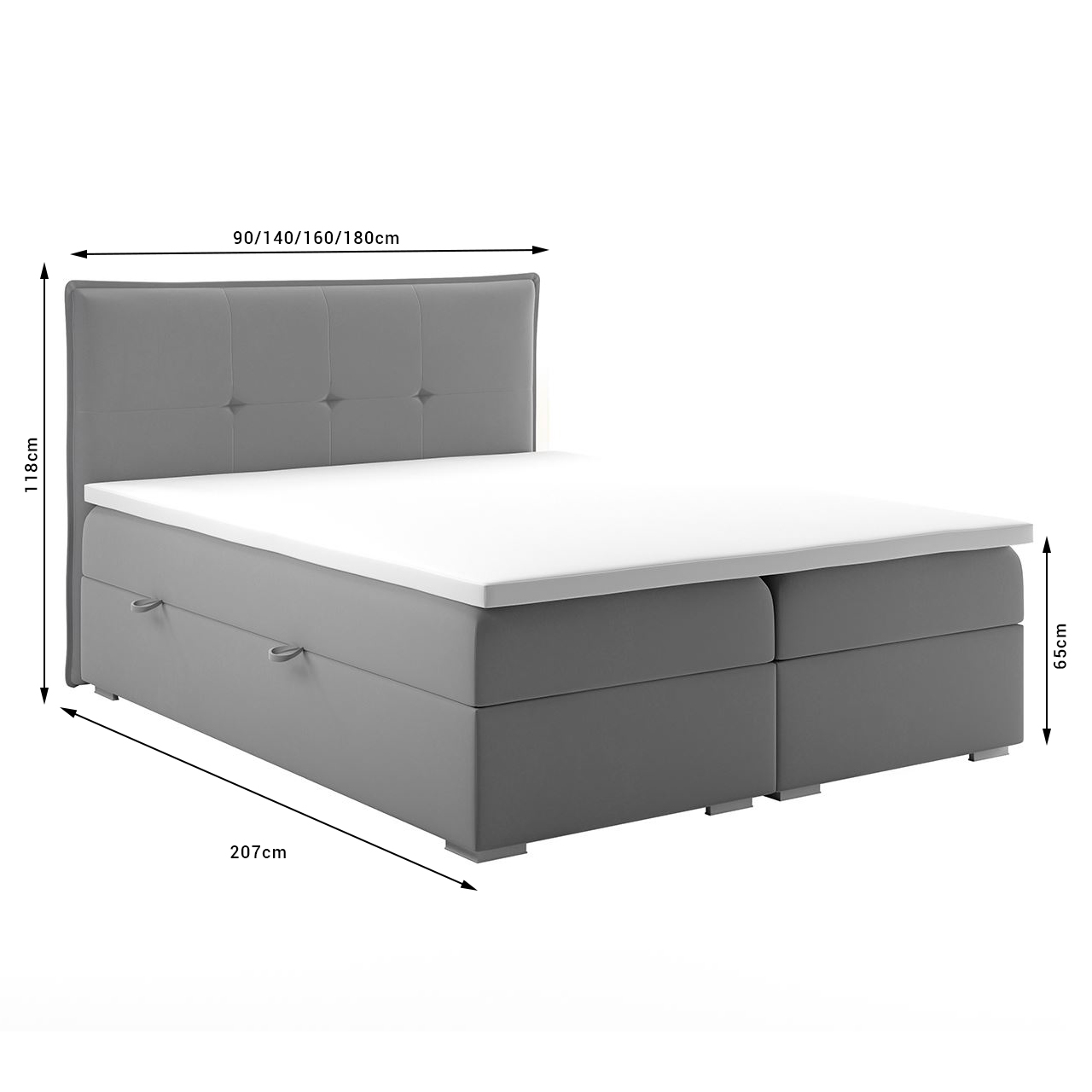 Upholstered bed COMO 120x200 riviera 100