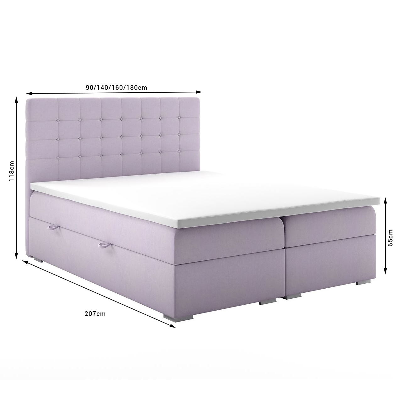 Upholstered bed CLAUDIS 120x200 monolith 92