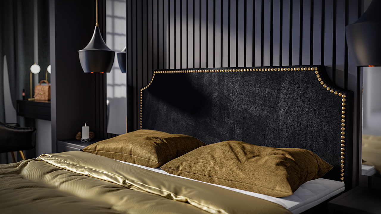 Upholstered bed LINA 120x200 magic velvet 2215
