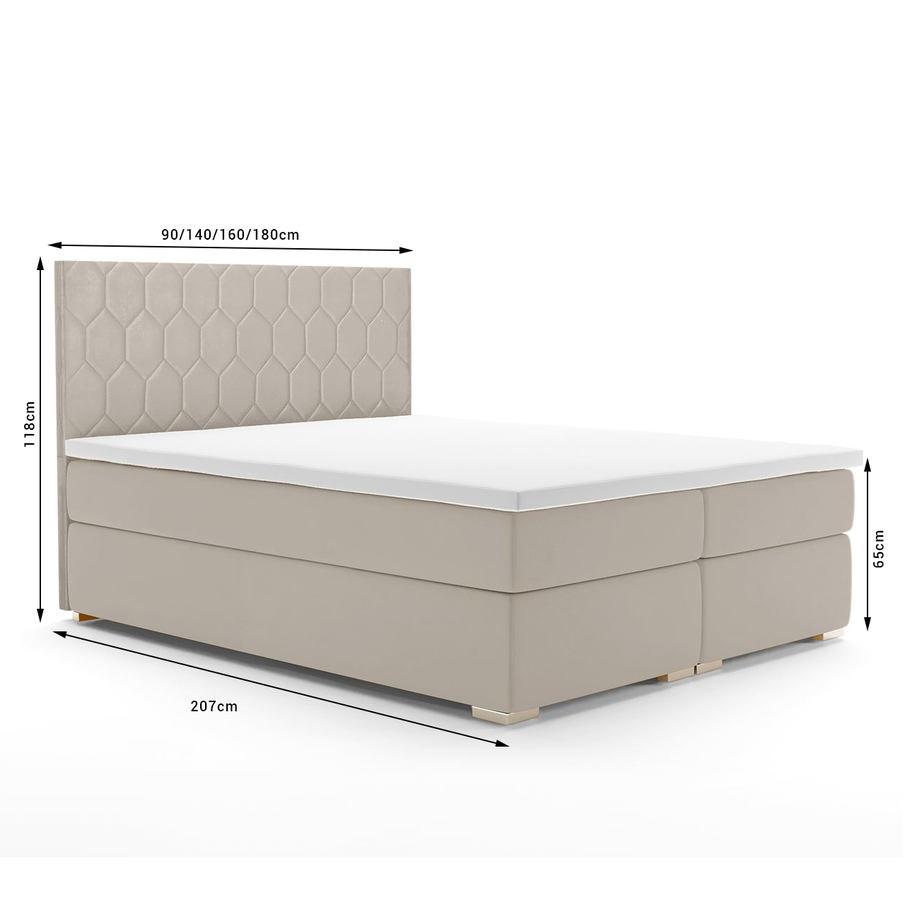 Upholstered bed PILATES 160x200 magic velvet 2215
