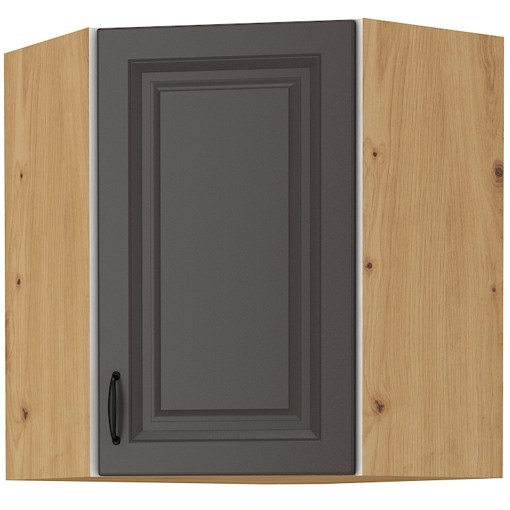 Wall corner cabinet 60 STILO ST22 artisan oak / graphite