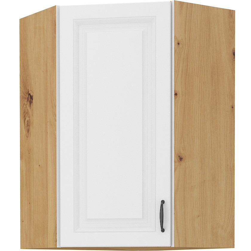 Wall corner cabinet 60 STILO ST23 artisan oak / white