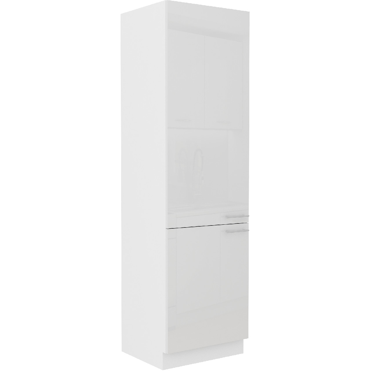 High cabinet for fridge/freezer 60 LARA 26 white gloss