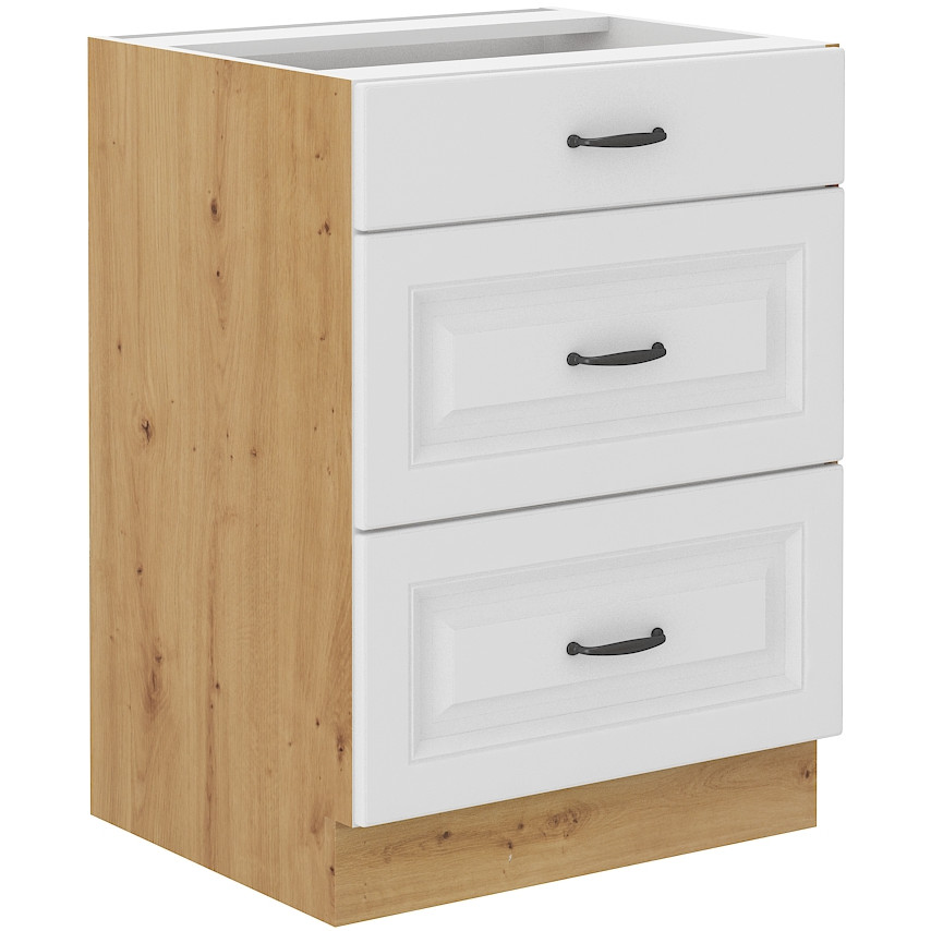 Base Cabinet with drawers 60 STILO ST07 artisan oak / white