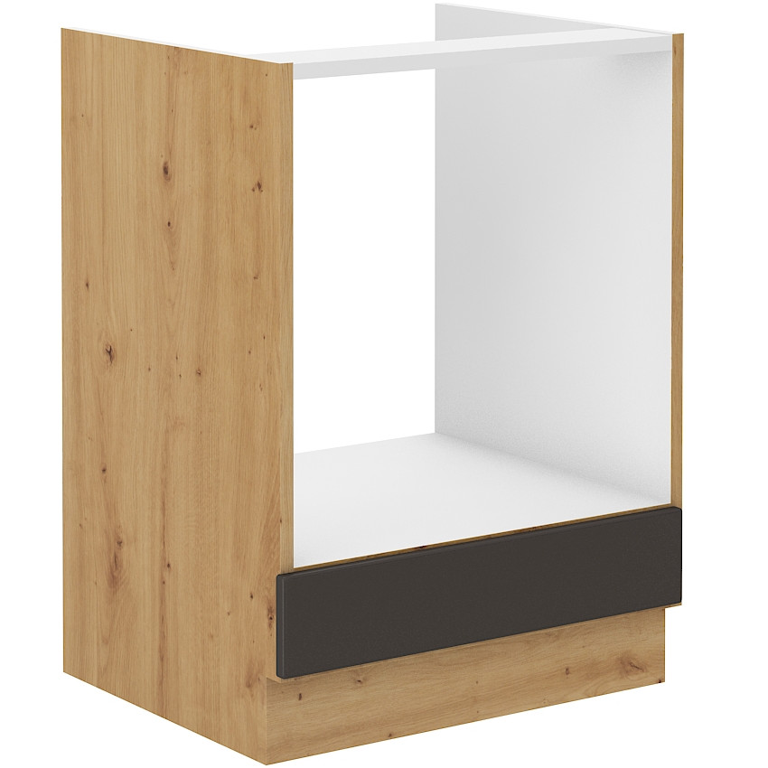 Base Cabinet for built-in oven STILO ST08 artisan oak / graphite
