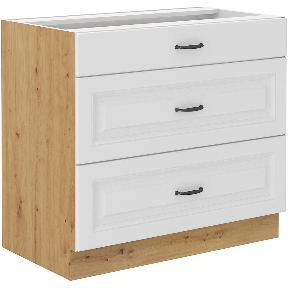 Base Cabinet with drawers 80 STILO ST03 artisan oak / white