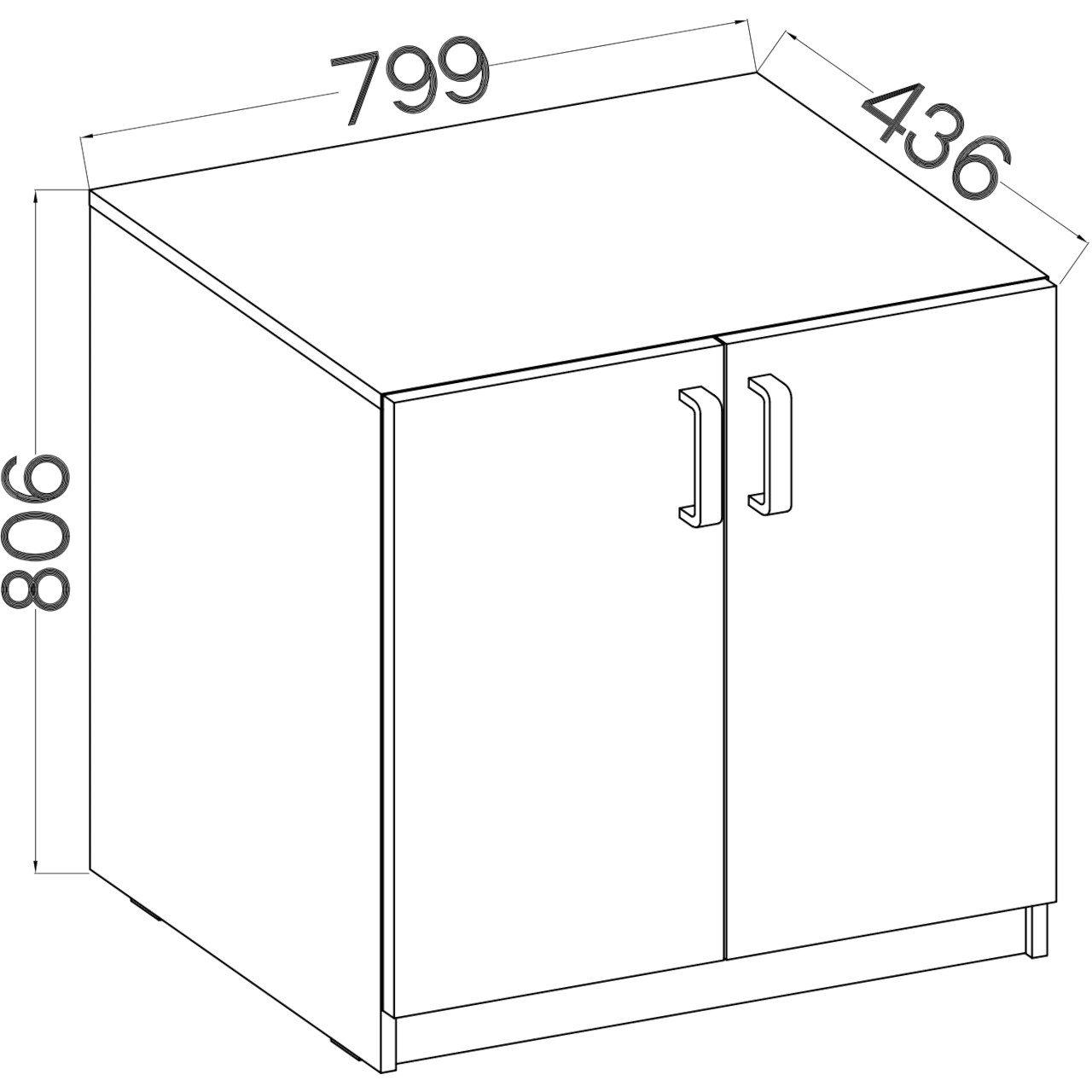 Storage Cabinet MALTA MT02 light grey